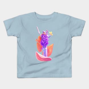 Guardian of flowers and a butterfly Kids T-Shirt